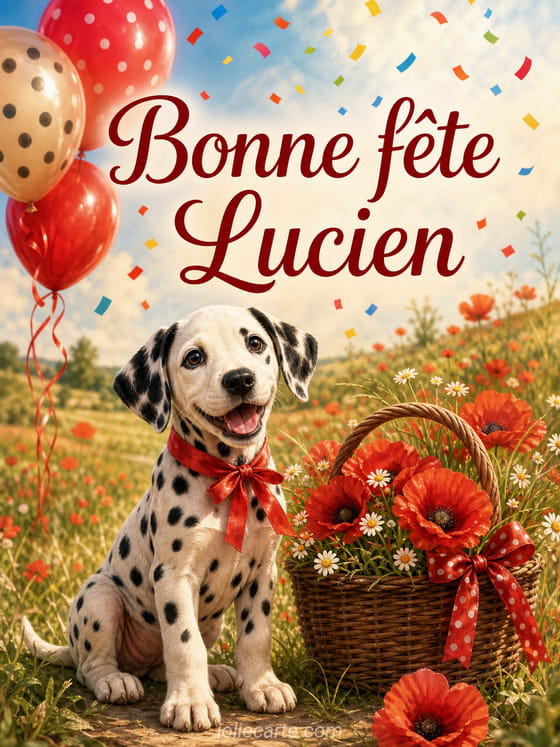 Carte bonne fête Lucien