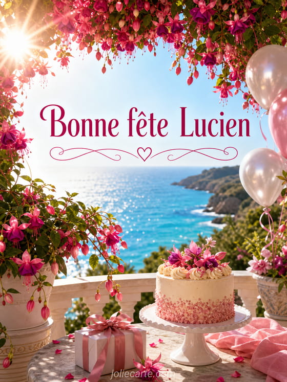 Carte bonne fête Lucien
