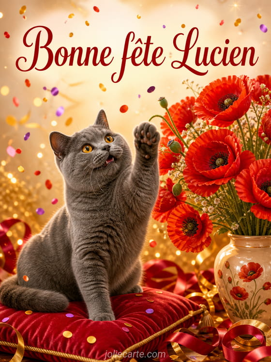 Carte bonne fête Lucien