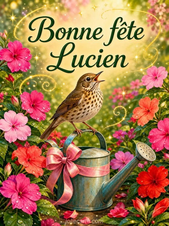 Carte bonne fête Lucien