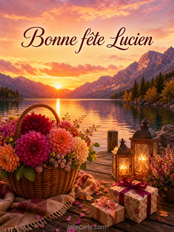 Carte bonne fête Lucien