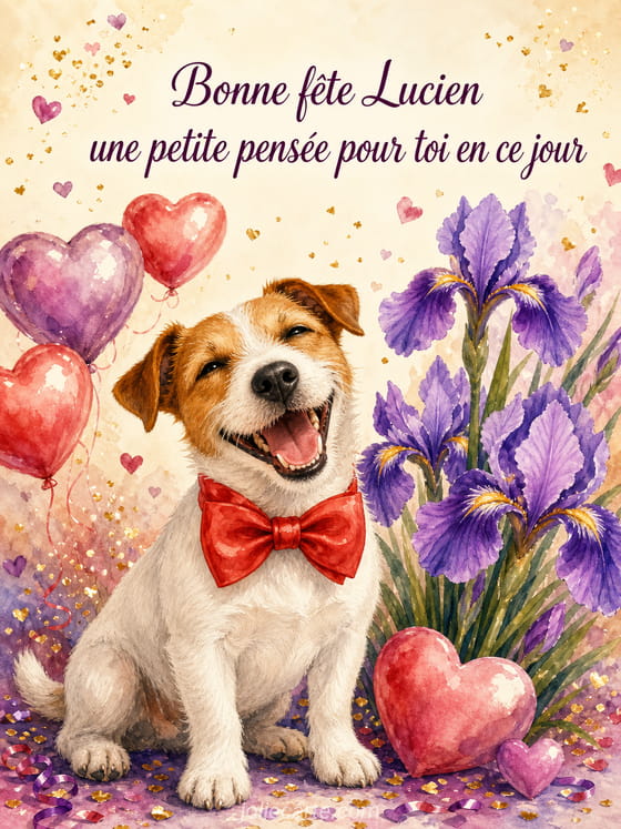 Carte bonne fête Lucien