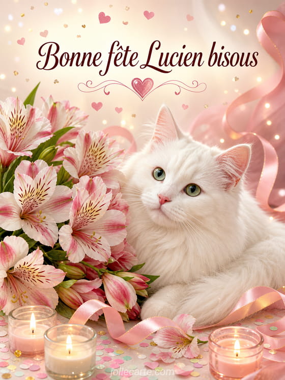 Carte bonne fête Lucien