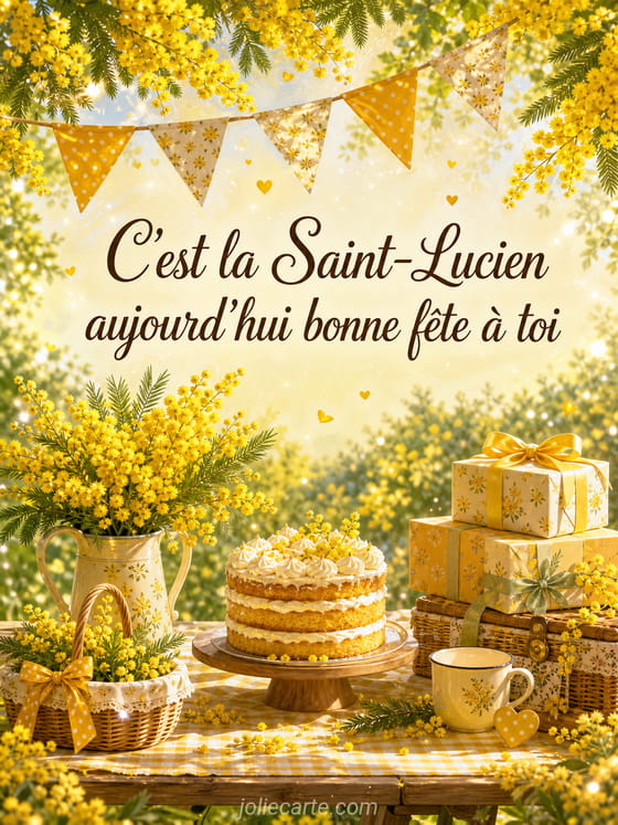 Carte bonne fête Lucien