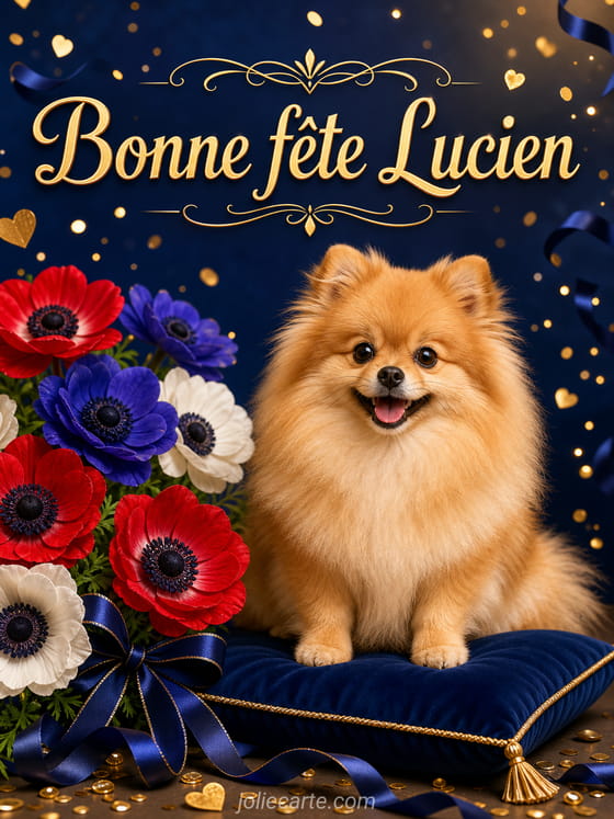 Carte bonne fête Lucien