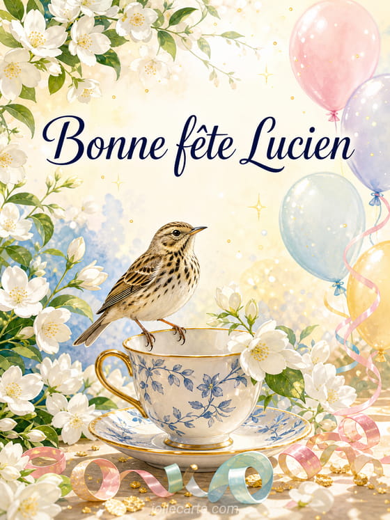 Carte bonne fête Lucien