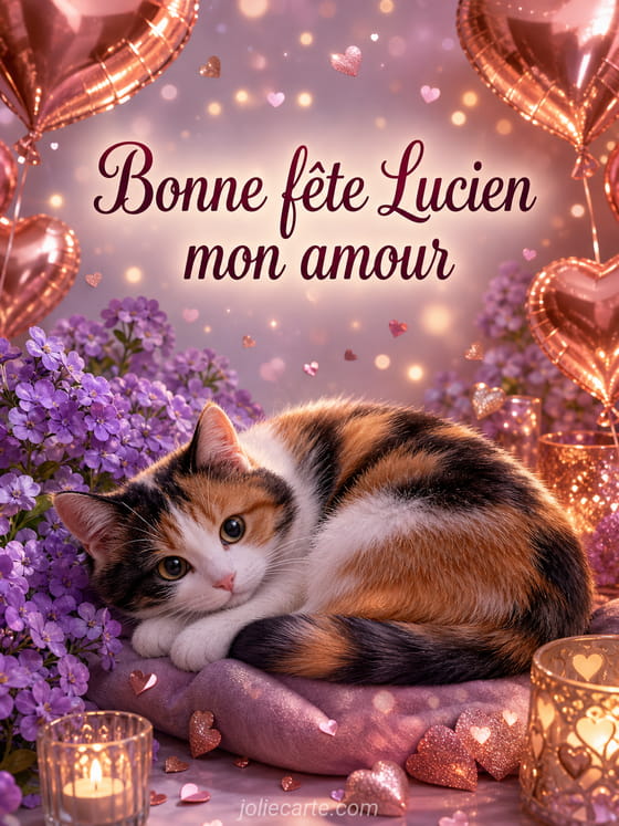 Carte bonne fête Lucien