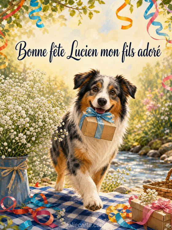 Carte bonne fête Lucien