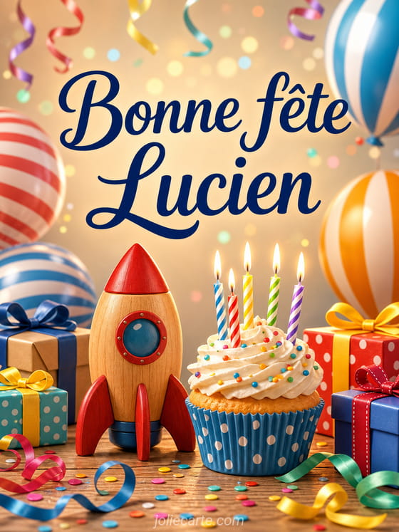 Carte bonne fête Lucien