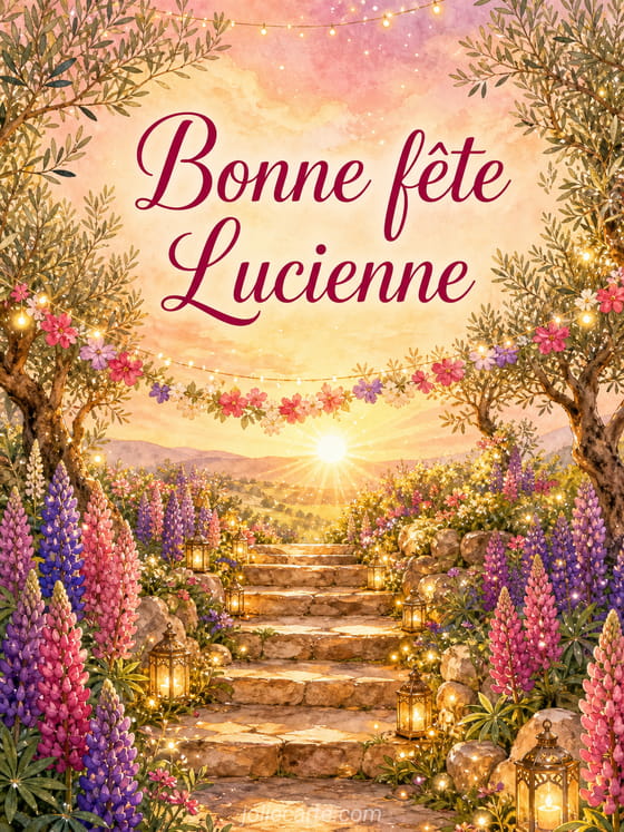 Carte bonne fête Lucienne