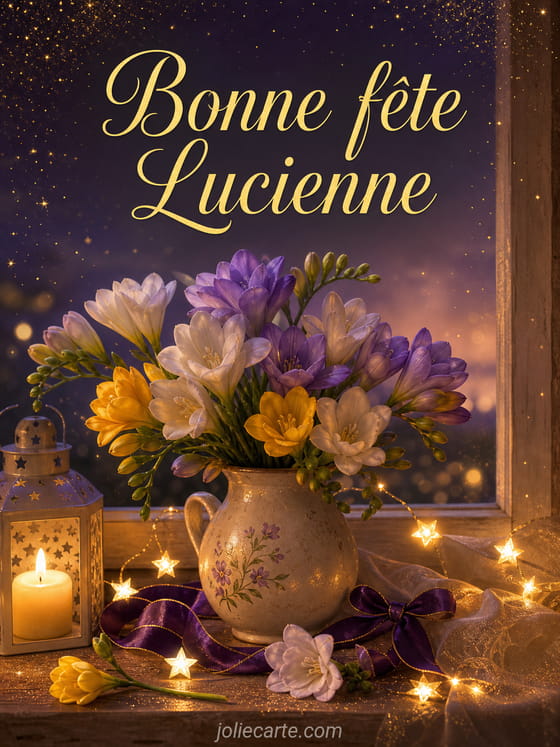 Carte bonne fête Lucienne