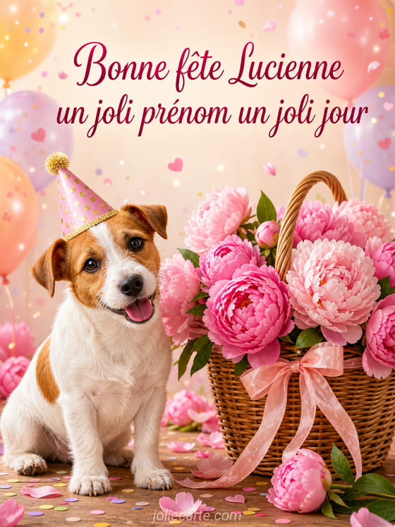 Carte bonne fête Lucienne