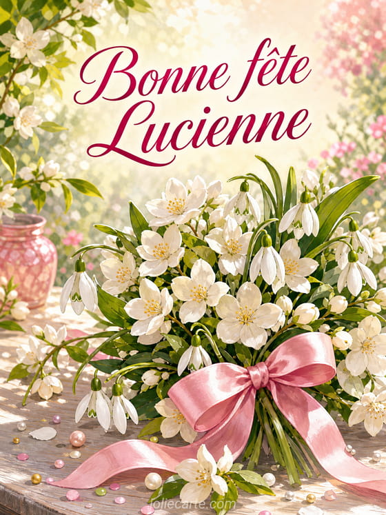 Carte bonne fête Lucienne