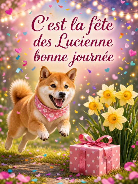 Carte bonne fête Lucienne