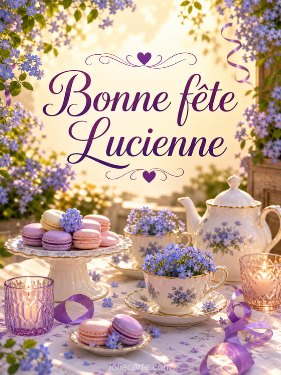 Carte bonne fête Lucienne