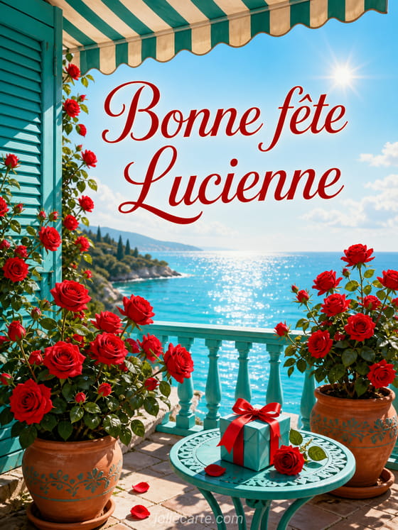 Carte bonne fête Lucienne