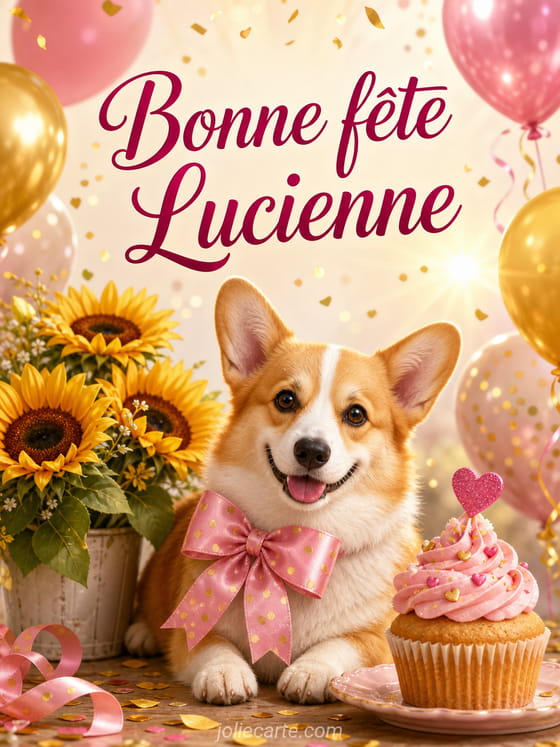 Carte bonne fête Lucienne