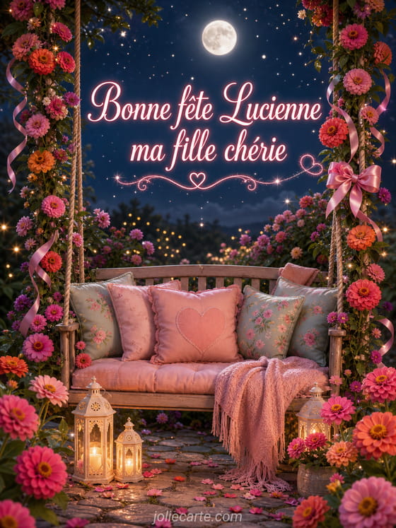 Carte bonne fête Lucienne