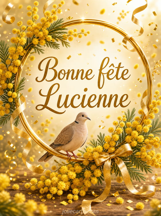 Carte bonne fête Lucienne
