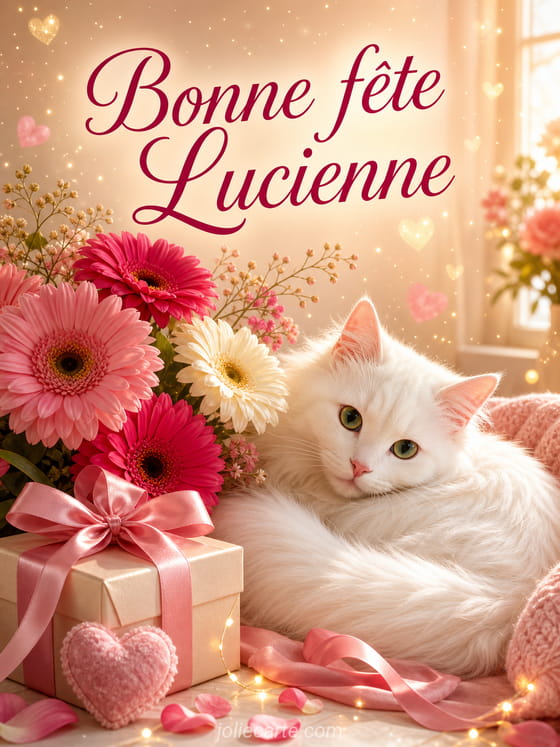 Carte bonne fête Lucienne
