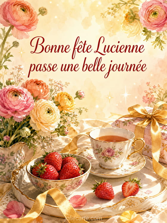 Carte bonne fête Lucienne