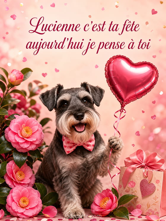 Carte bonne fête Lucienne