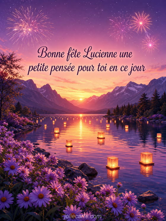 Carte bonne fête Lucienne