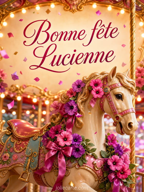 Carte bonne fête Lucienne