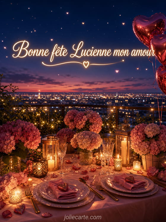 Carte bonne fête Lucienne