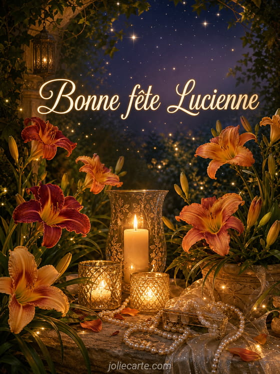 Carte bonne fête Lucienne