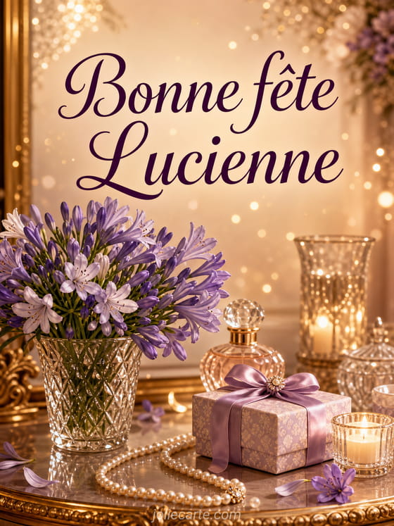 Carte bonne fête Lucienne