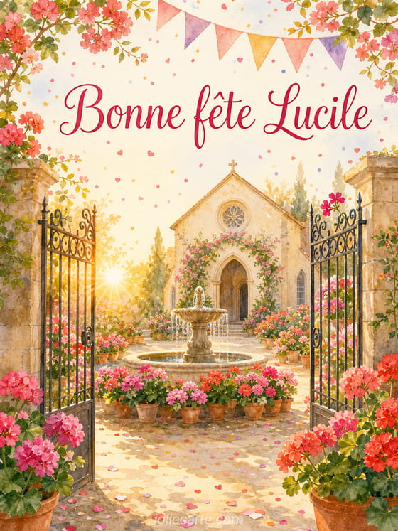 Carte bonne fête Lucile