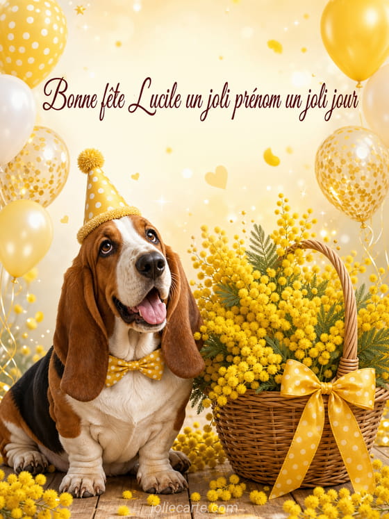 Carte bonne fête Lucile