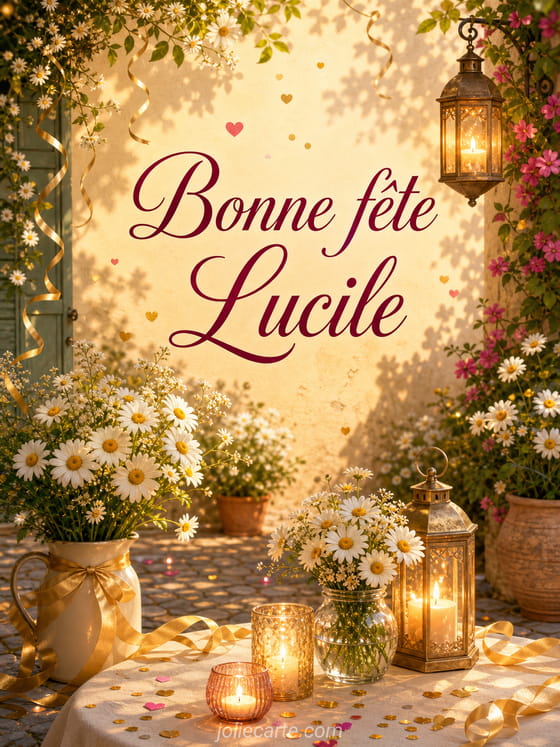 Carte bonne fête Lucile