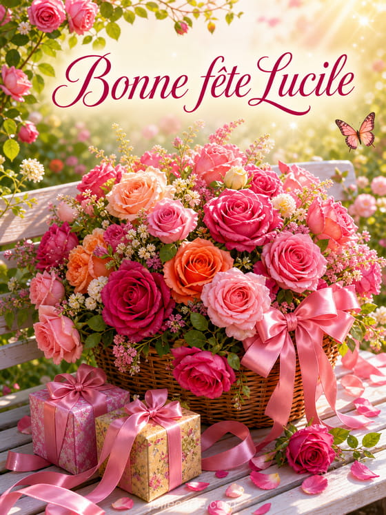 Carte bonne fête Lucile