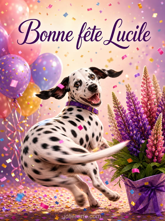 Carte bonne fête Lucile