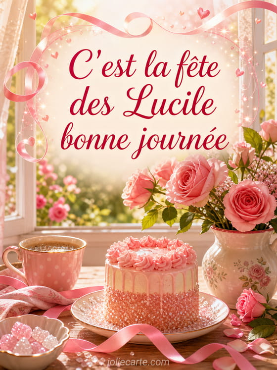 Carte bonne fête Lucile