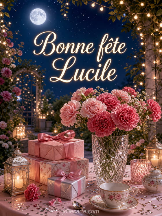 Carte bonne fête Lucile