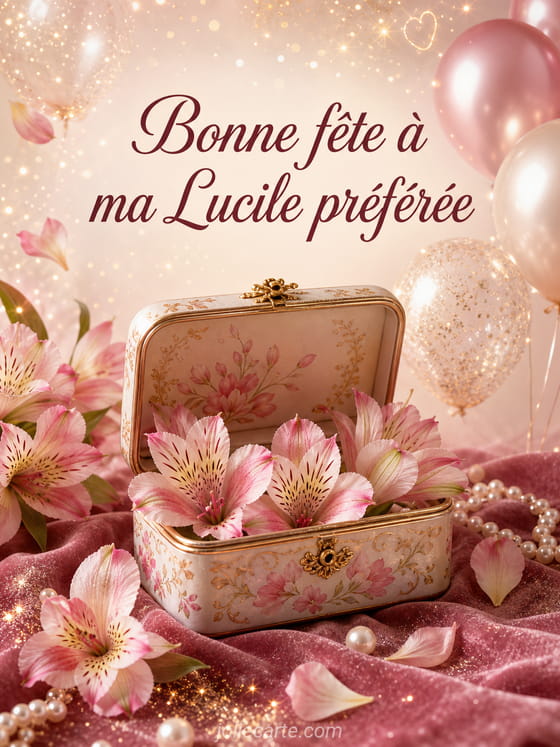 Carte bonne fête Lucile