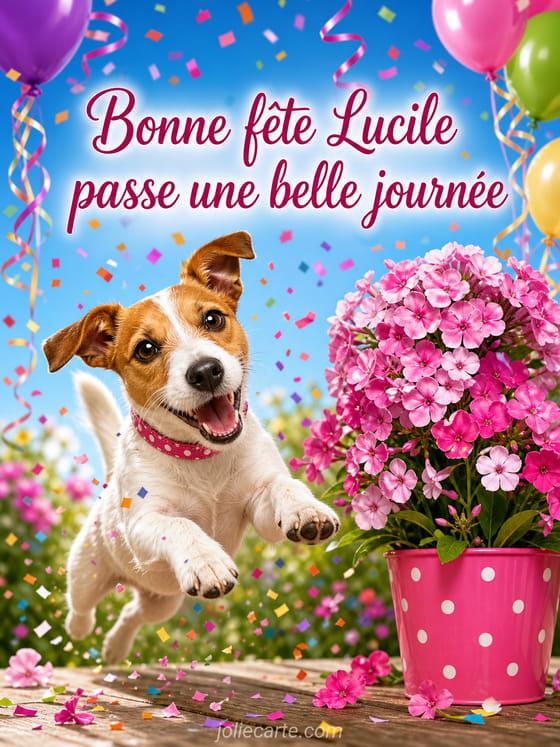 Carte bonne fête Lucile