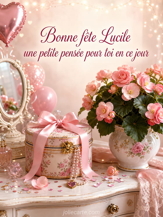 Carte bonne fête Lucile