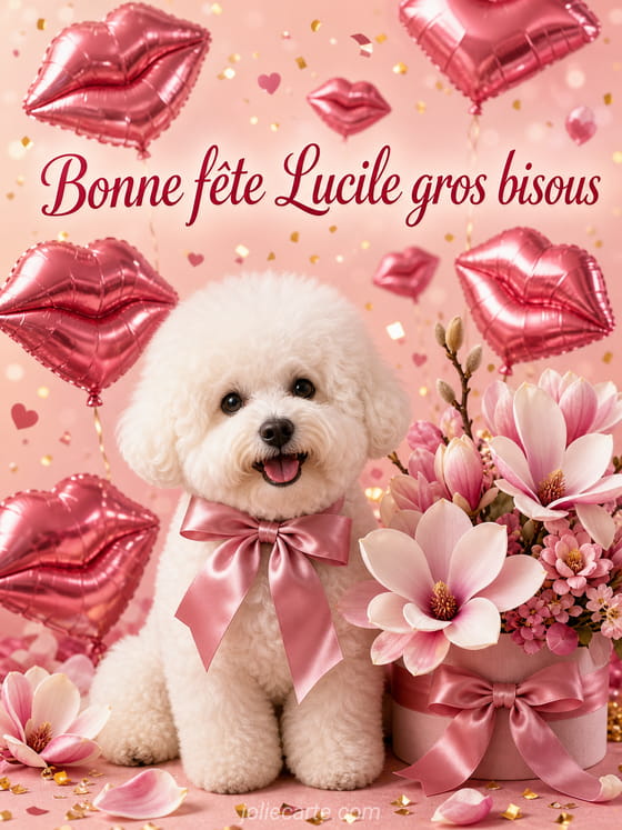 Carte bonne fête Lucile
