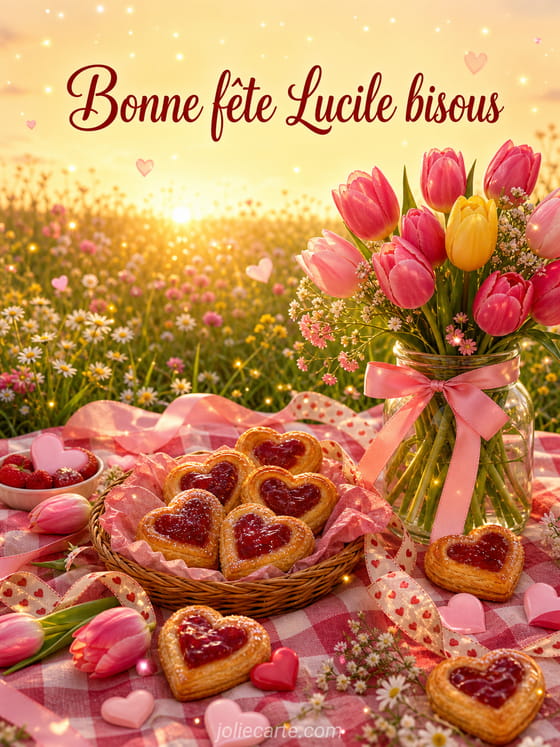 Carte bonne fête Lucile