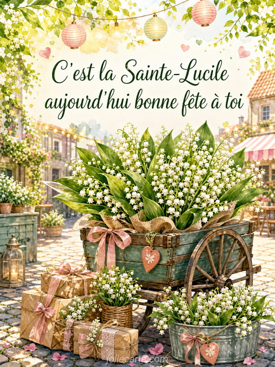 Carte bonne fête Lucile