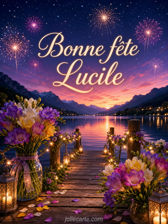 Carte bonne fête Lucile
