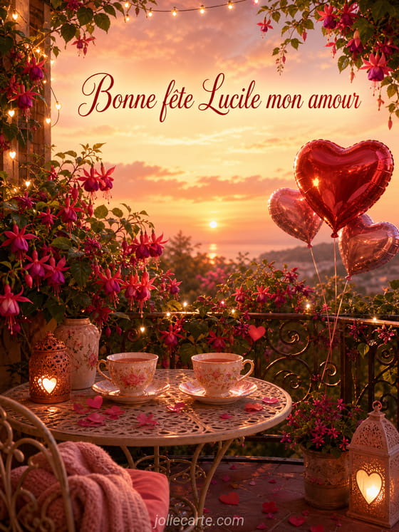Carte bonne fête Lucile