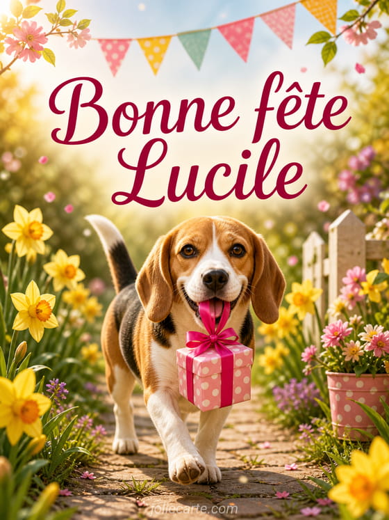 Carte bonne fête Lucile