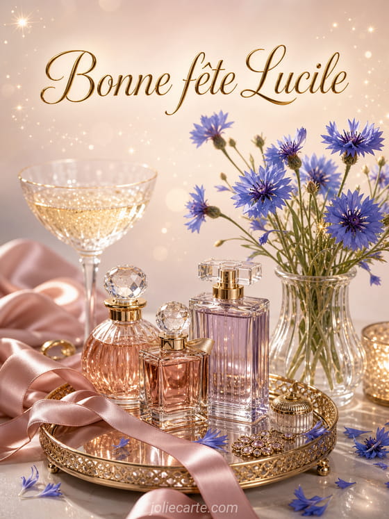 Carte bonne fête Lucile