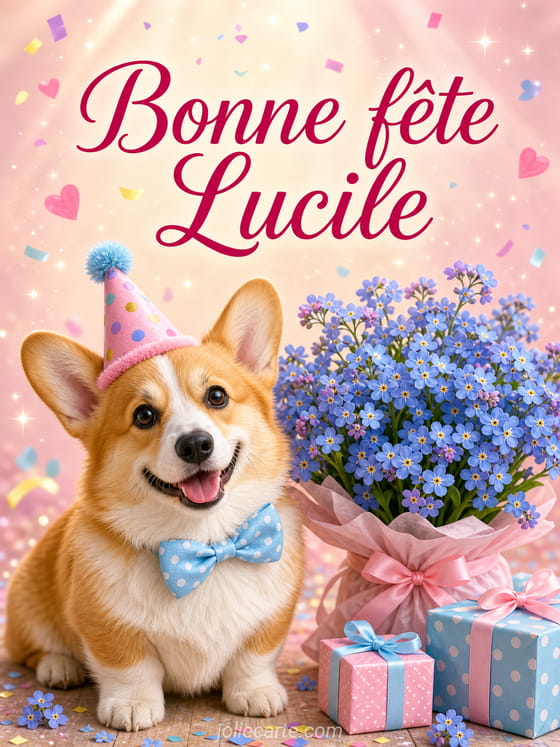 Carte bonne fête Lucile