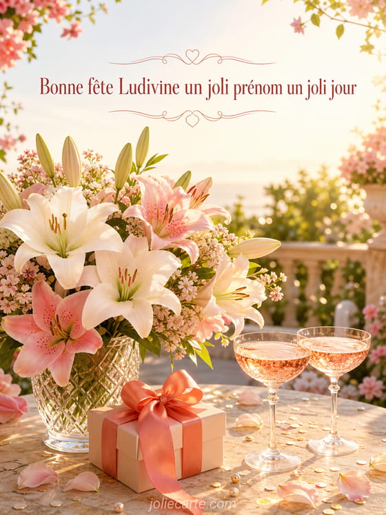 Carte bonne fête Ludivine